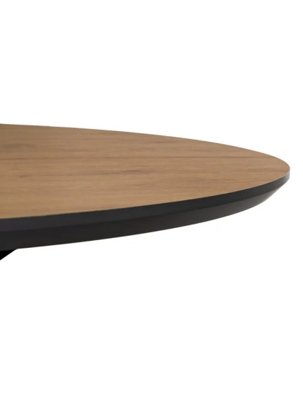 BRICEÑO mesa comedor extensible natural-negro