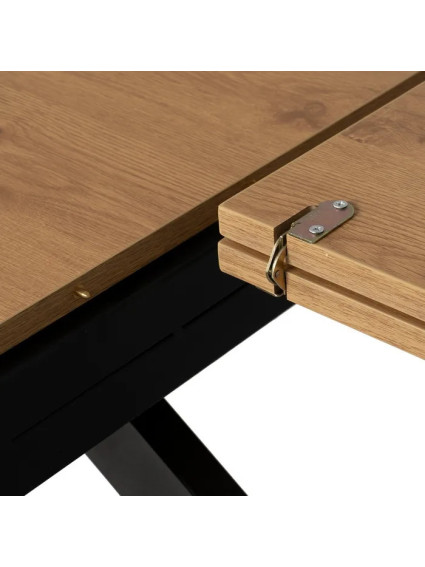 BRICEÑO mesa comedor extensible natural-negro