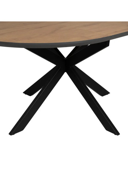 BRICEÑO mesa comedor extensible natural-negro