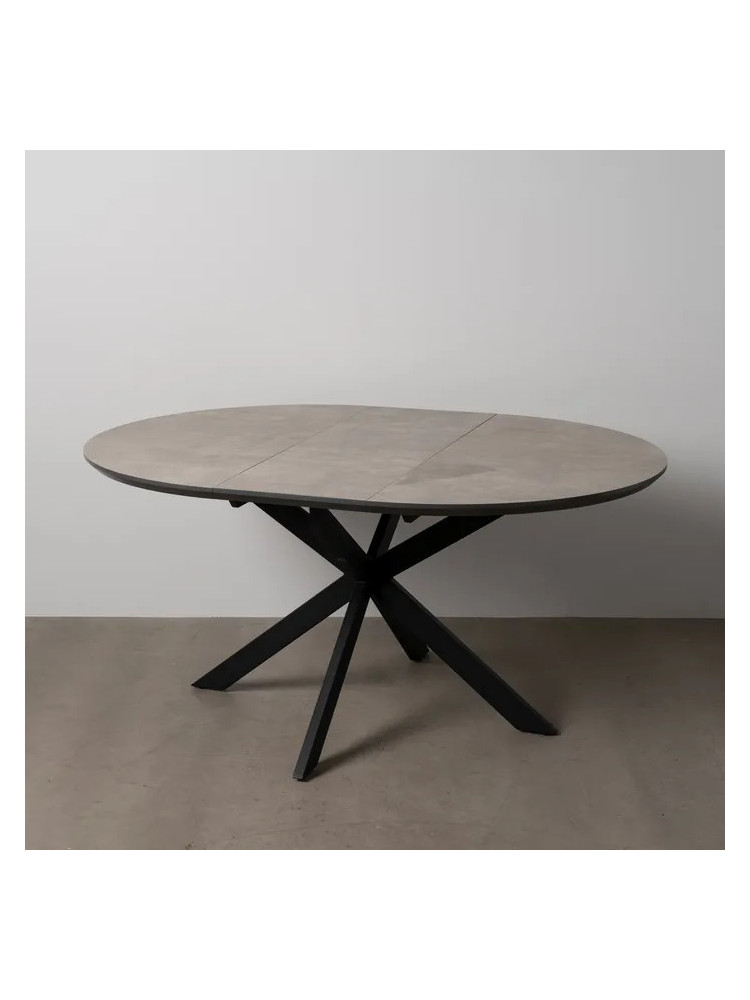 BRICEÑO mesa comedor extensible gris-negro BRICEÑO mesa comedor extensible gris-negro
