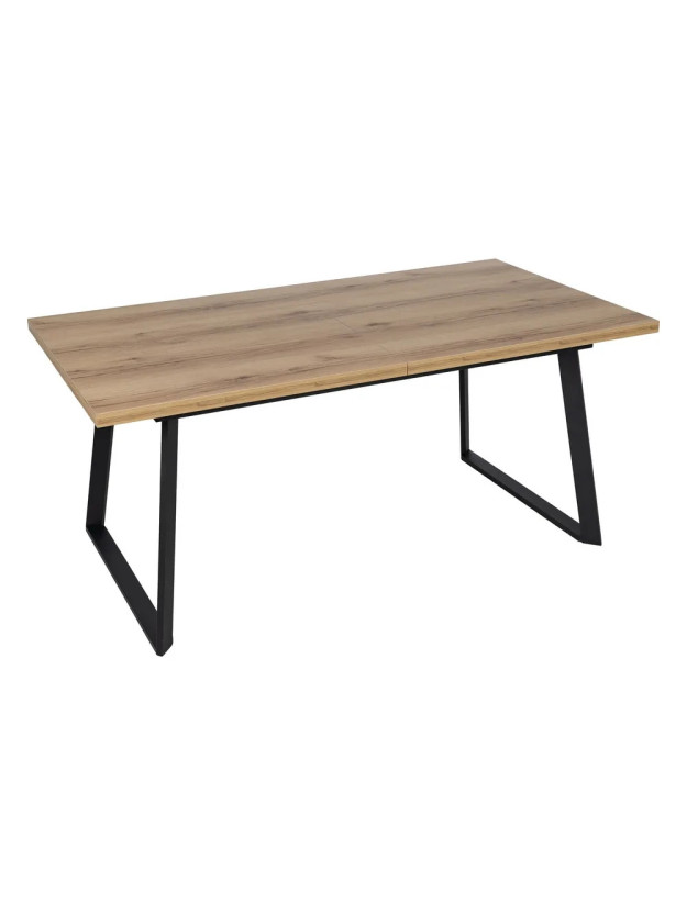 BERISSO mesa comedor extensible natural metal