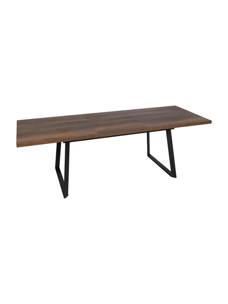 BERISSO mesa comedor extensible marrón metal BERISSO mesa comedor extensible marrón metal