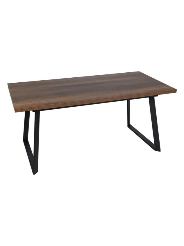 BERISSO mesa comedor extensible marrón metal