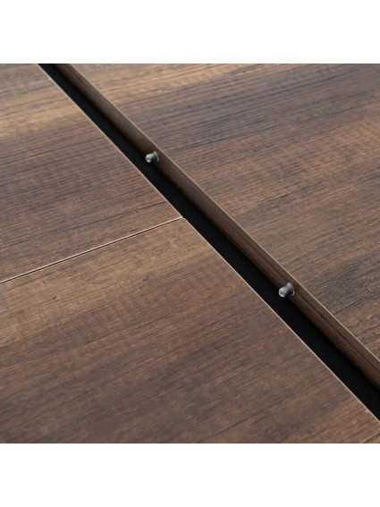 BERISSO mesa comedor extensible marrón metal