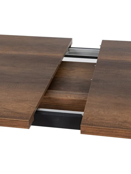 BERISSO mesa comedor extensible marrón metal