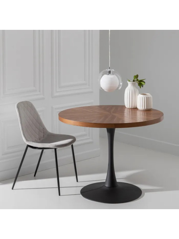 SANTA FE mesa comedor natural-negro