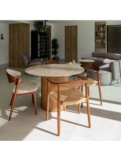 ATALAYA mesa comedor crema mármol