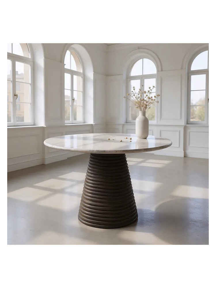 MARISTELA mesa comedor mármol-madera