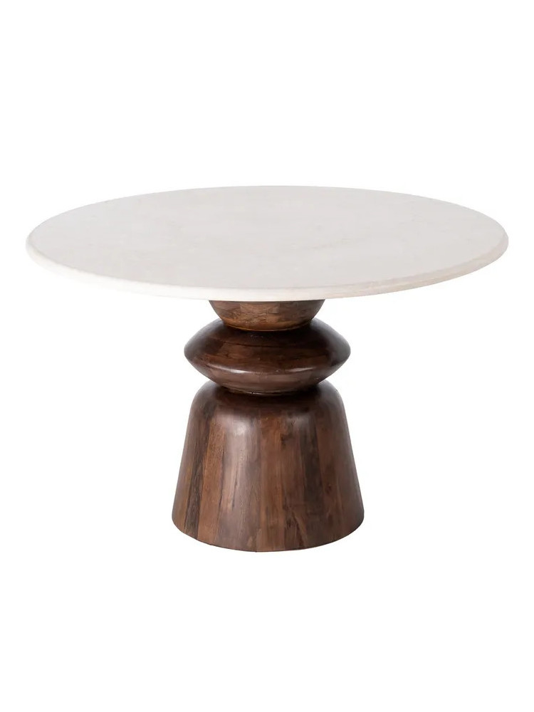 ROXANA comedor mármol-madera oscura