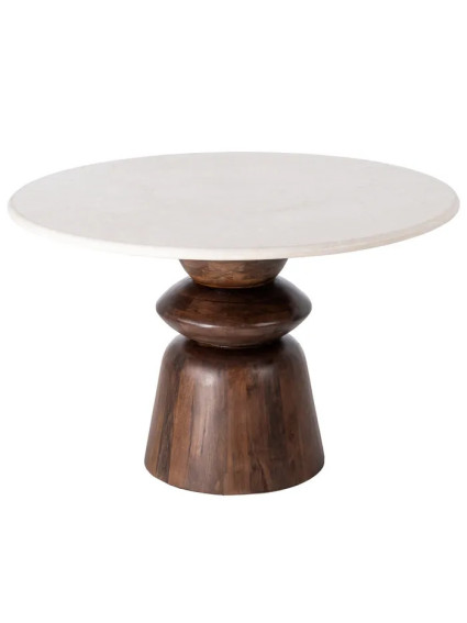 ROXANA comedor mármol-madera oscura