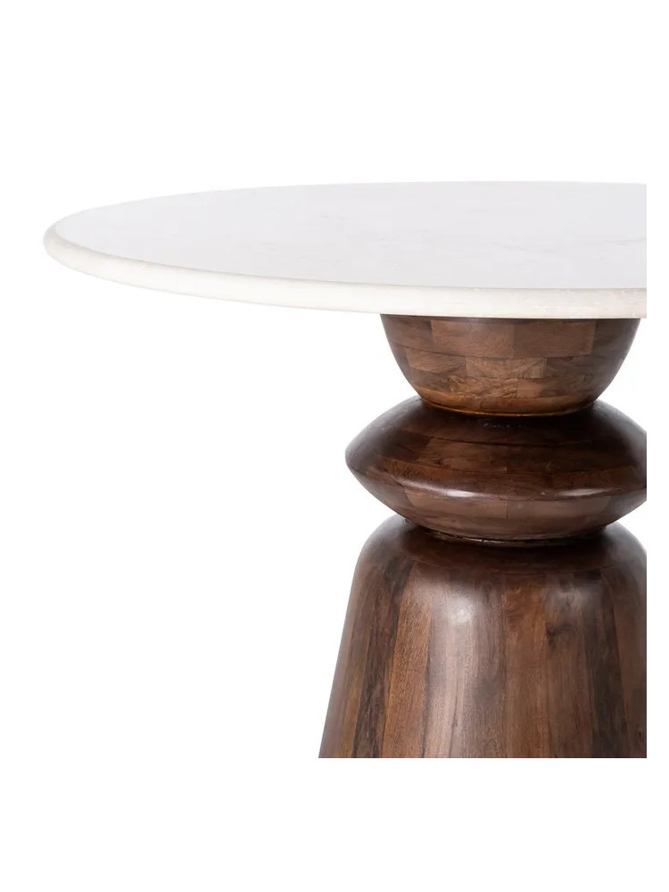 ROXANA comedor mármol-madera oscura