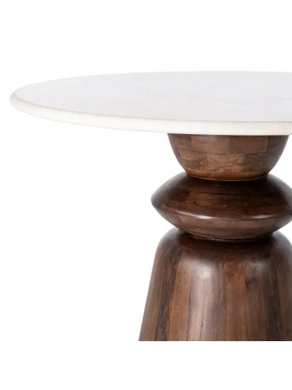 ROXANA comedor mármol-madera oscura