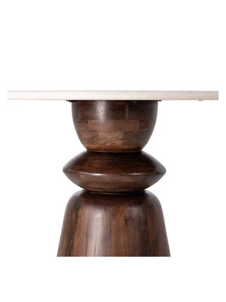 ROXANA comedor mármol-madera oscura