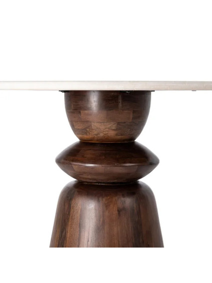 ROXANA comedor mármol-madera oscura