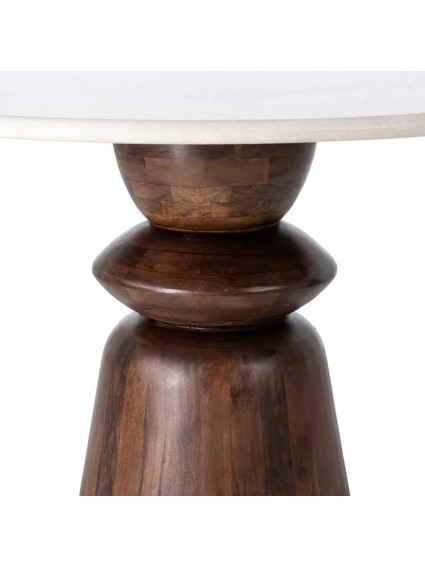 ROXANA comedor mármol-madera oscura