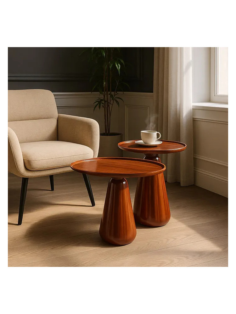 AGUAMARGA  set de dos mesas auxiliar