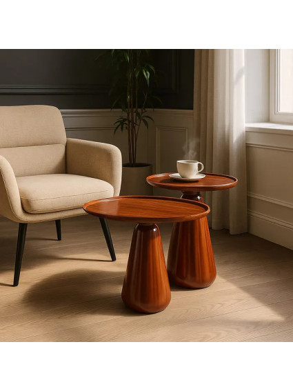 AGUAMARGA  set de dos mesas auxiliar