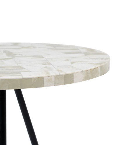 BELMEZ mesa auxiliar beige-negro