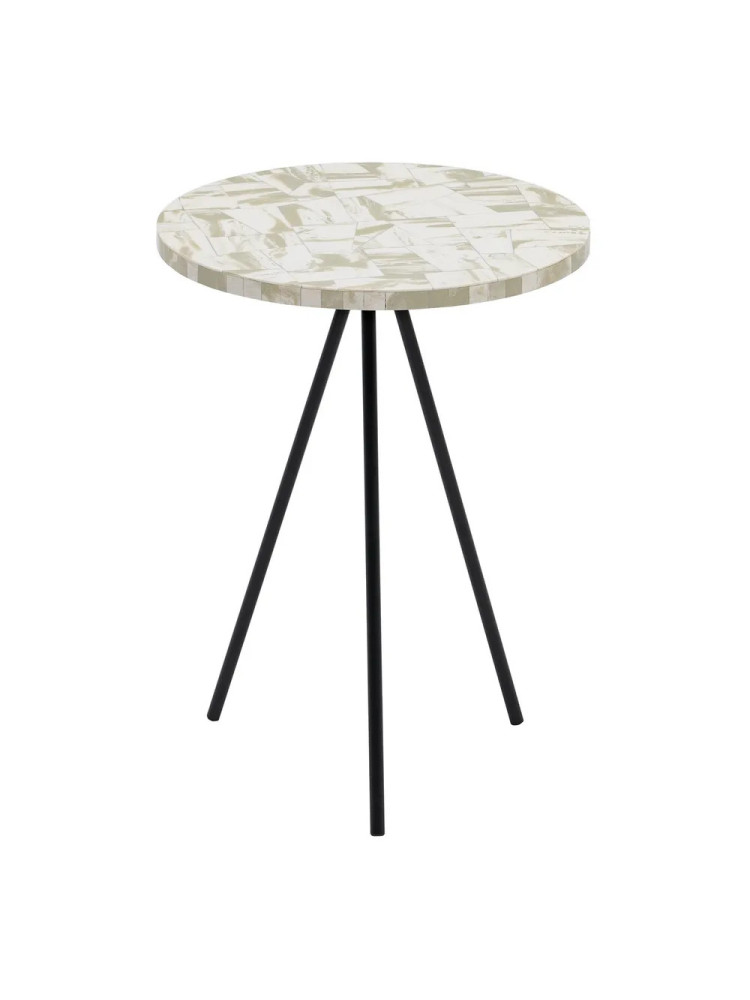 BELMEZ mesa auxiliar beige-negro