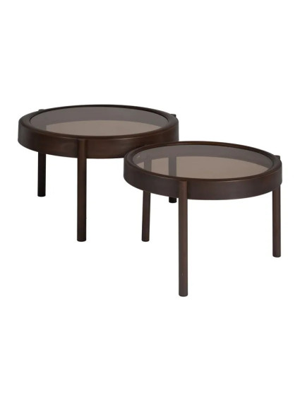 GRANJUELA mesa auxiliar metal-cristal