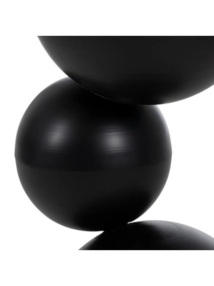 MONTILLA mesa auxiliar beige-negro metal-mármol