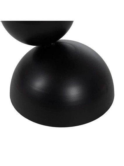 MONTILLA mesa auxiliar beige-negro metal-mármol