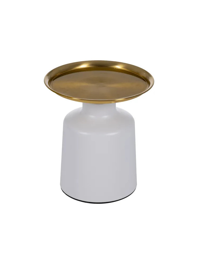 VILLARALTO mesa auxiliar blanco-oro metal