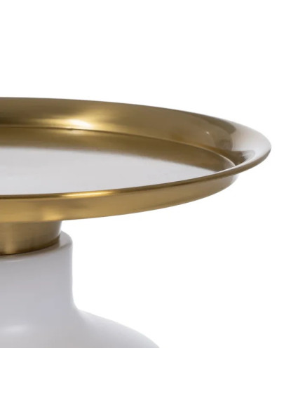 VILLARALTO mesa auxiliar blanco-oro metal