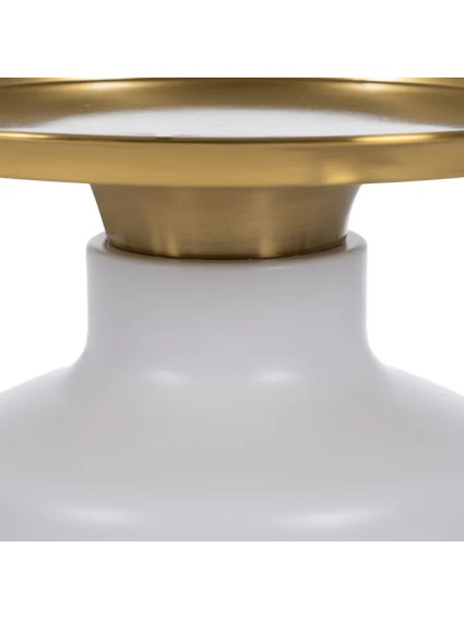 VILLARALTO mesa auxiliar blanco-oro metal