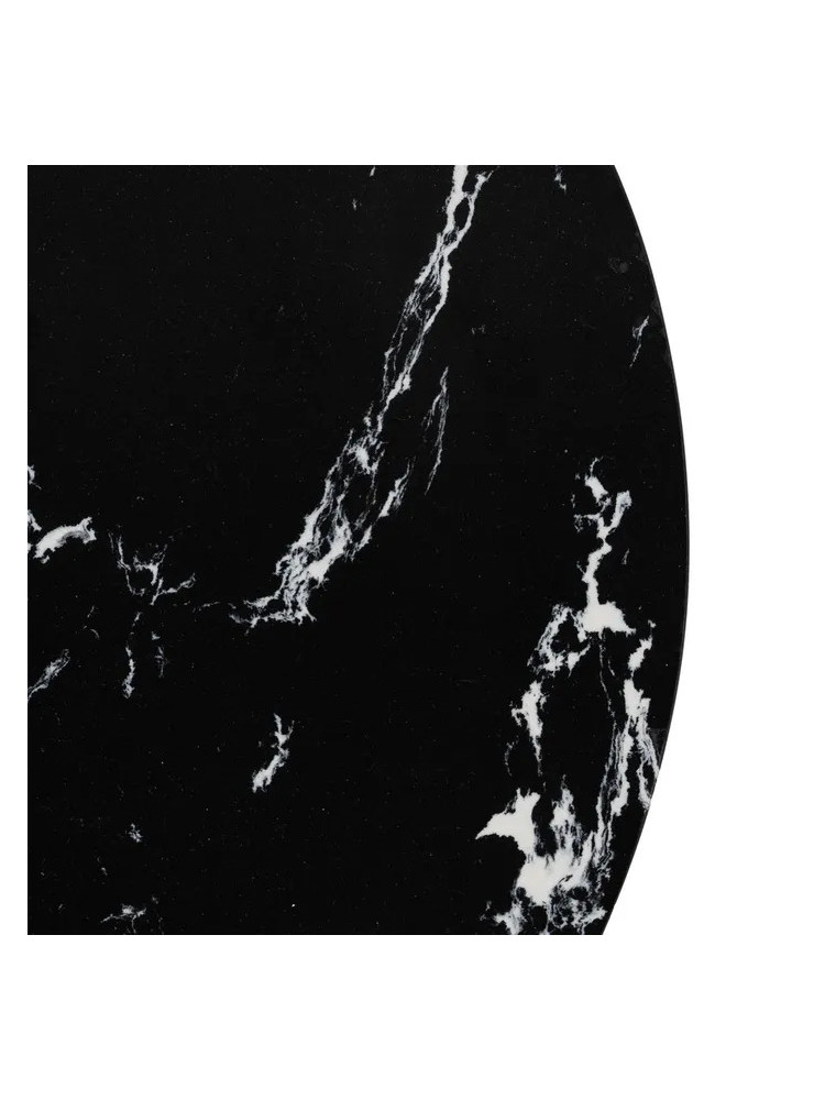 MORILES baja mesa auxiliar negro metal-mármol