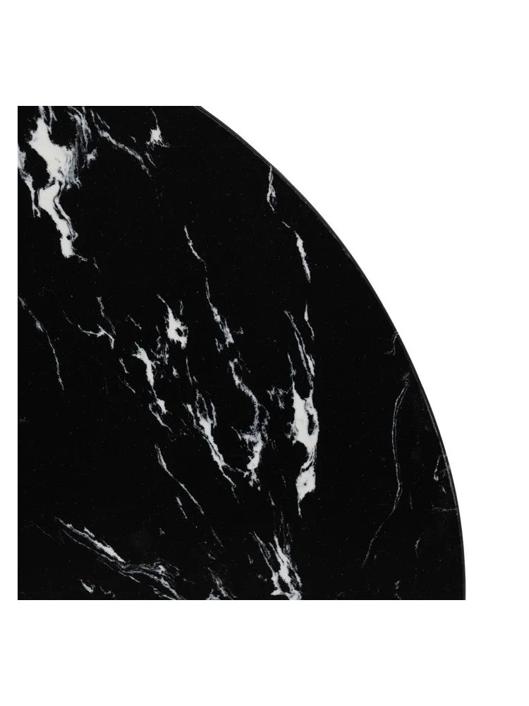 MORILES baja mesa auxiliar negro metal-mármol