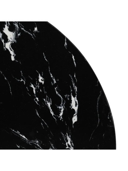 MORILES baja mesa auxiliar negro metal-mármol