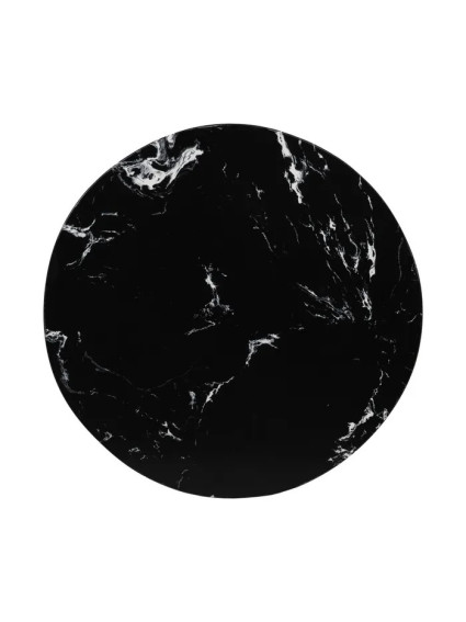 MORILES baja mesa auxiliar negro metal-mármol