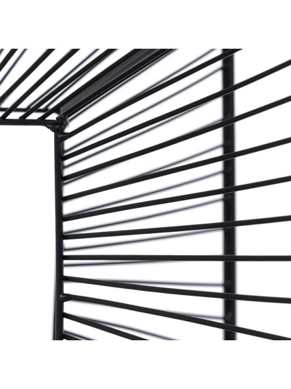 MONTEMAYOR mesa auxiliar negra metal-cristal