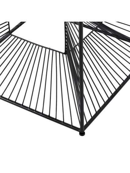 MONTEMAYOR mesa auxiliar negra metal-cristal