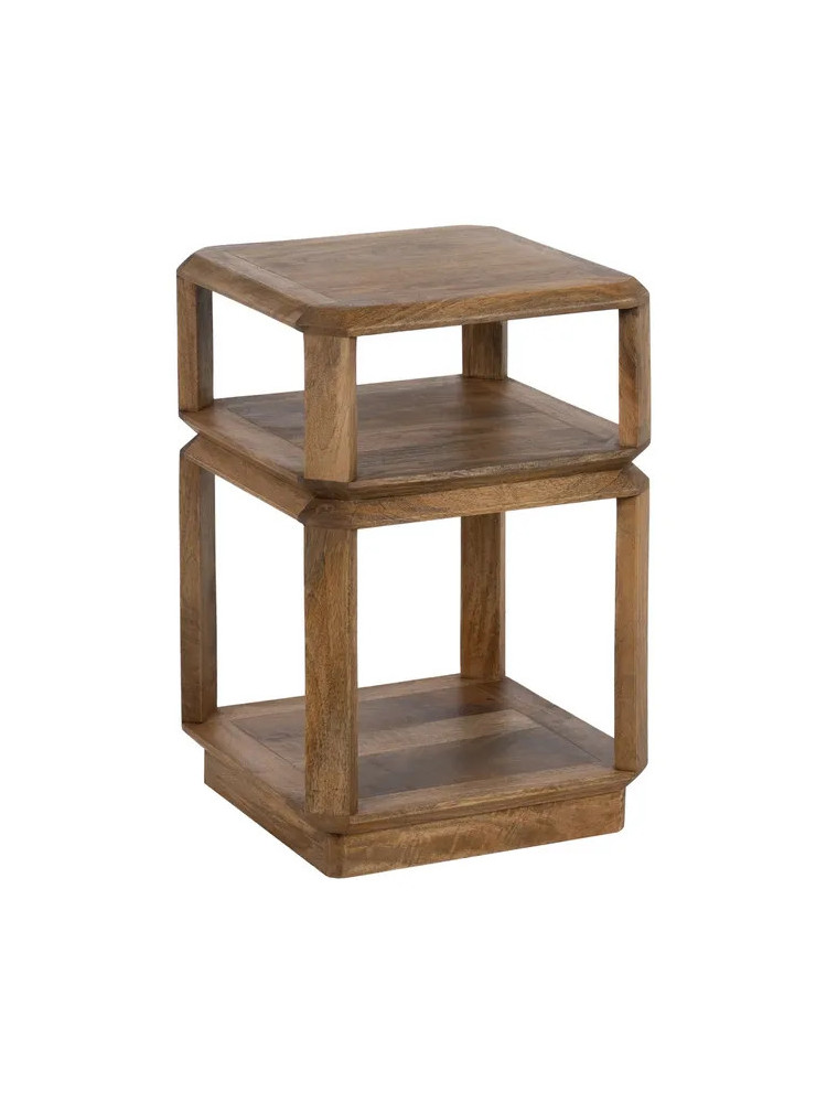 PEREIRA mesa auxiliar marrón madera de mango