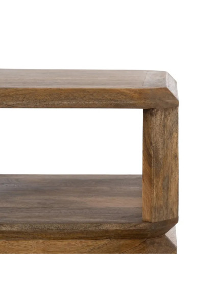 PEREIRA mesa auxiliar marrón madera de mango