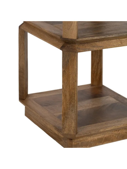 PEREIRA mesa auxiliar marrón madera de mango