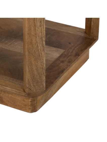 PEREIRA mesa auxiliar marrón madera de mango