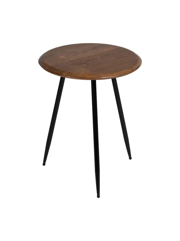 BURITACÁ pequeña 40x40 mesa auxiliar negro-madera