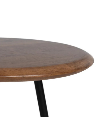 BURITACÁ pequeña 40x40 mesa auxiliar negro-madera