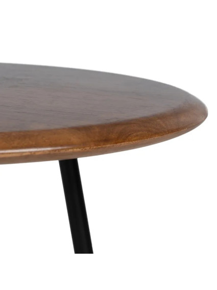 BURITACÁ grande 50x50 mesa auxiliar negro-madera