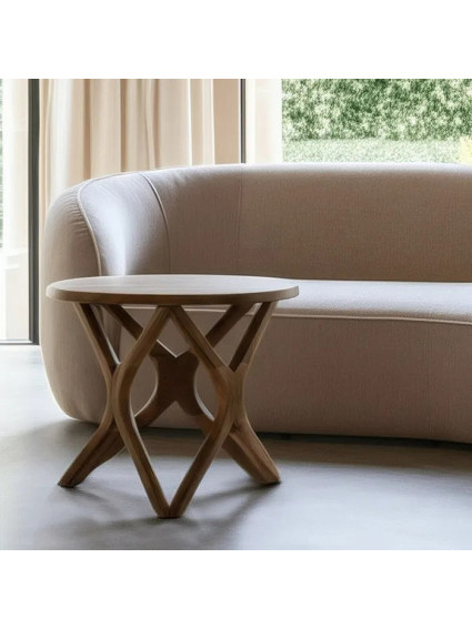 MARINILLA  grande 60x60 mesa auxiliar madera de mango