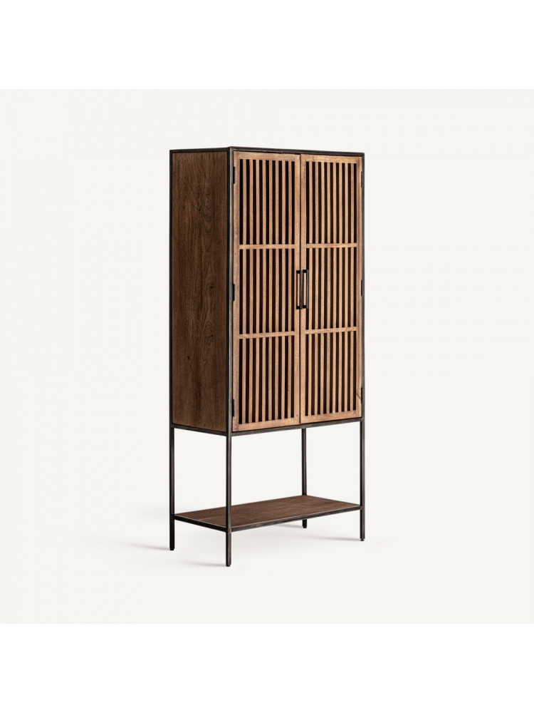 Armario 90x45x195 cms SURAT madera envejecida mango