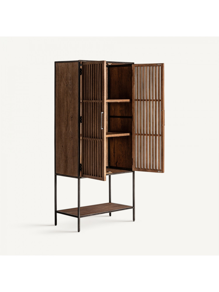 Armario 90x45x195 cms SURAT madera envejecida mango