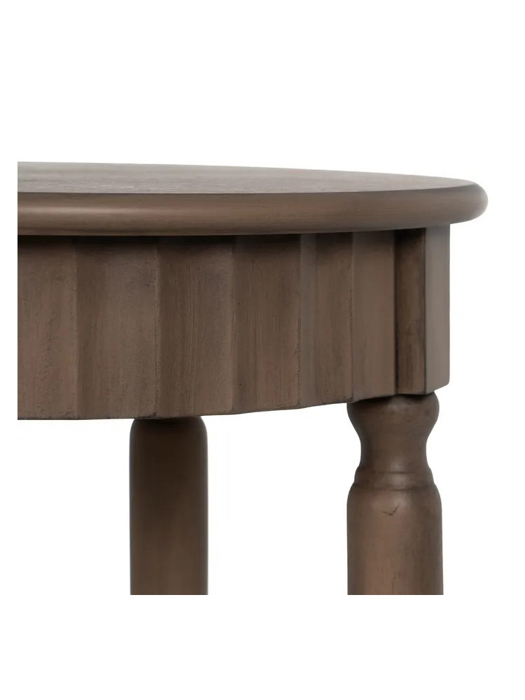 ANTIOQUIA ovalada 50x40 mesa auxiliar marrón madera