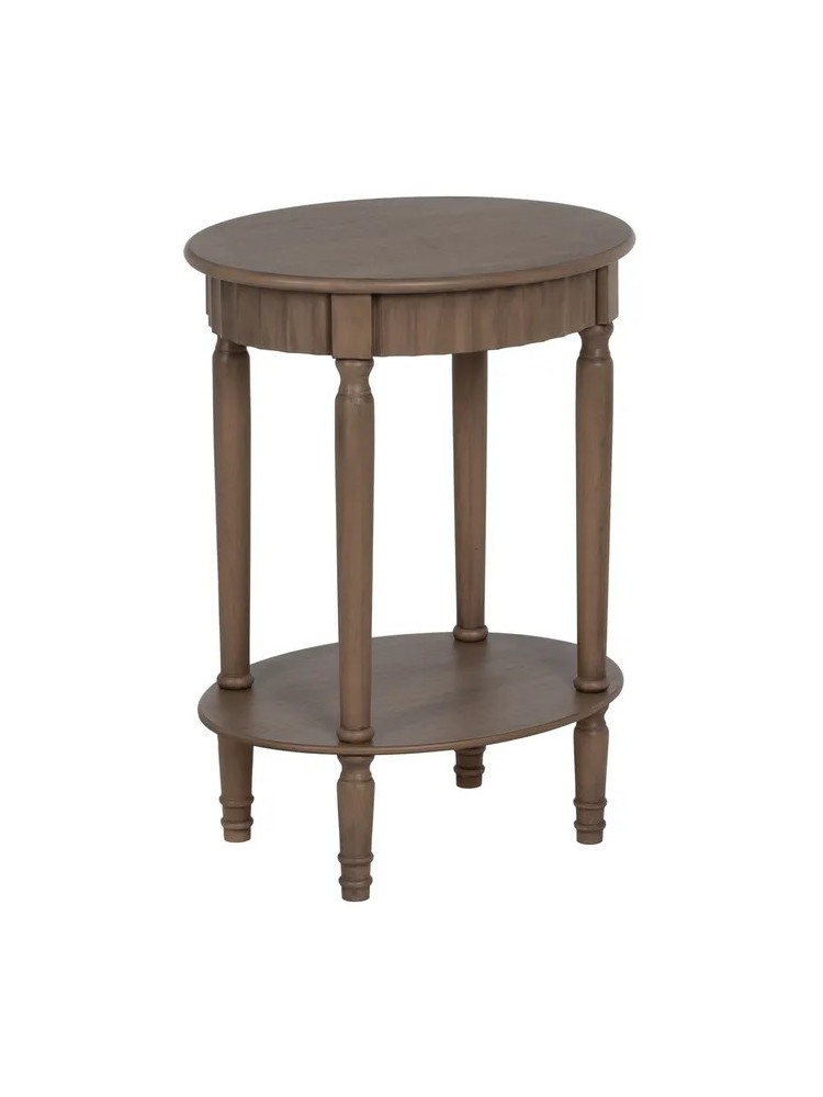 ANTIOQUIA ovalada 50x40 mesa auxiliar marrón madera