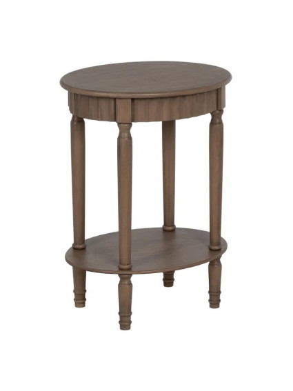 ANTIOQUIA ovalada 50x40 mesa auxiliar marrón madera