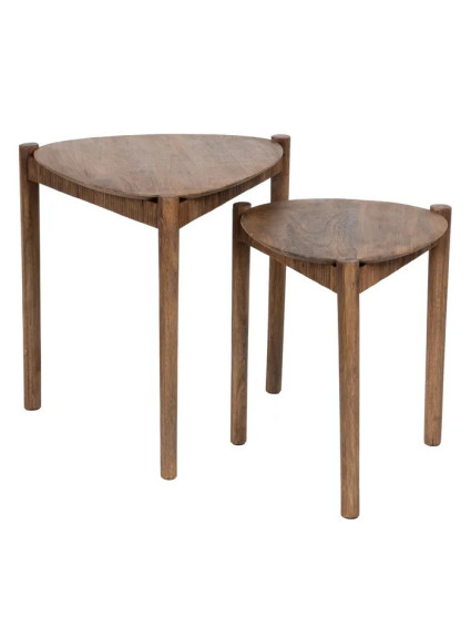 CARTAGO 58x56 set 2 mesas auxiliares natural