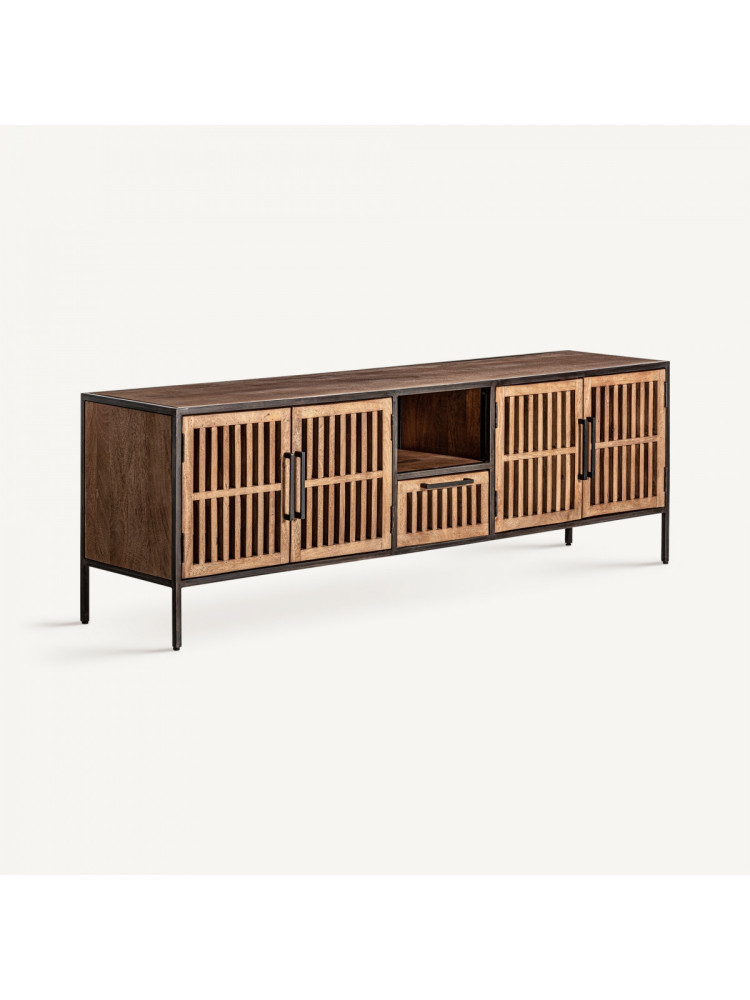 mueble tv madera de mango envejecida